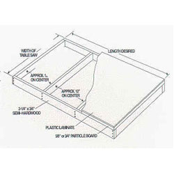78-852W Biesemeyer Right Hand Extension Table (Universal Table Board White for 50" Systems) 78-852W