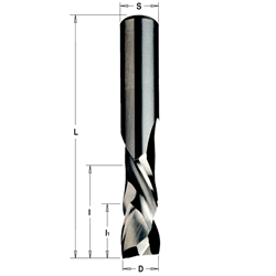 190.504.11 CMT Upcut & Downcut Compression Spiral Router Bit 3/8" diameter, 1-1/8" cutting length, 3/8" shank 190.504.11