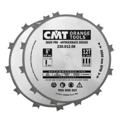 CMT Stacked 8" Dado Set 230.012.08 CMT 8" Precision Dado Set 230.012.08
