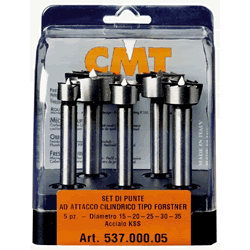 CMT Forstner Bit Set 537.000.05  CMT 5-Piece Metric Forstner Set