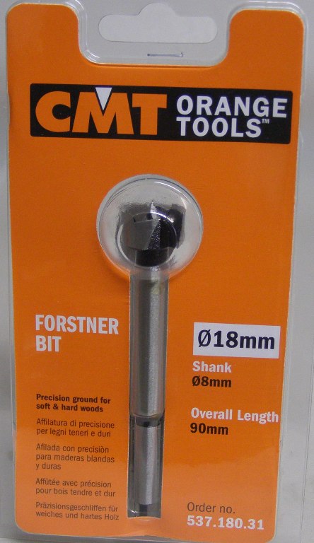 CMT Forstner Bit, 18 mm diameter, 8 mm shank 537.180.31