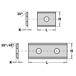 CMT 790.500.03 CMT Standard Reversible Knives 790.140.00 CMT Standard Reversible Knives-4 Cutting Edges 790.500.03