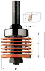 CMT 800.606.11 CMT Professional Finger Joint  Router Bit, 1-7/8" diameter, 1/2" shank 800.606.11