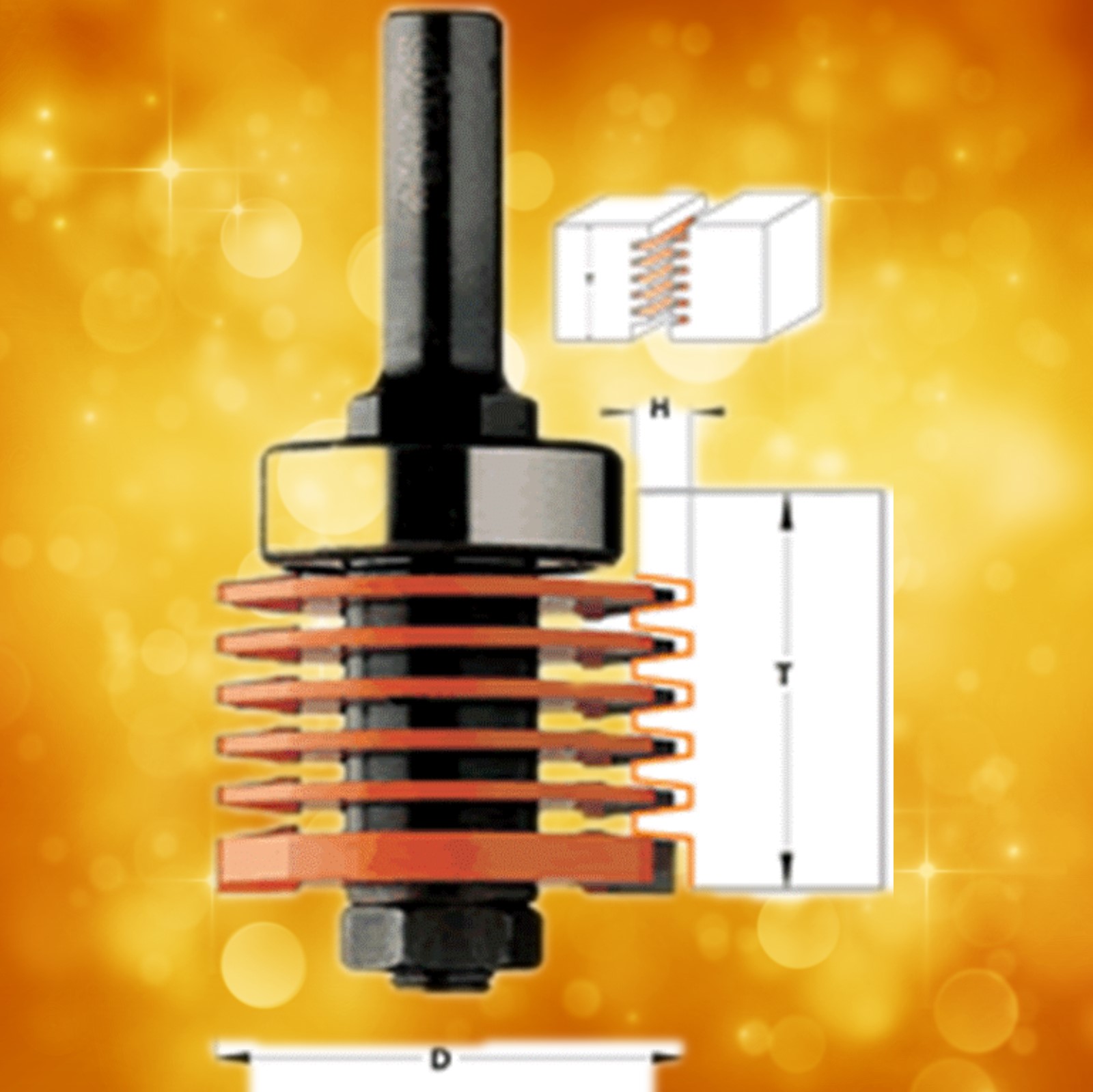 CMT 17/8" Dia. Finger Joint Router Bit 1/2" shank Mike's Tools