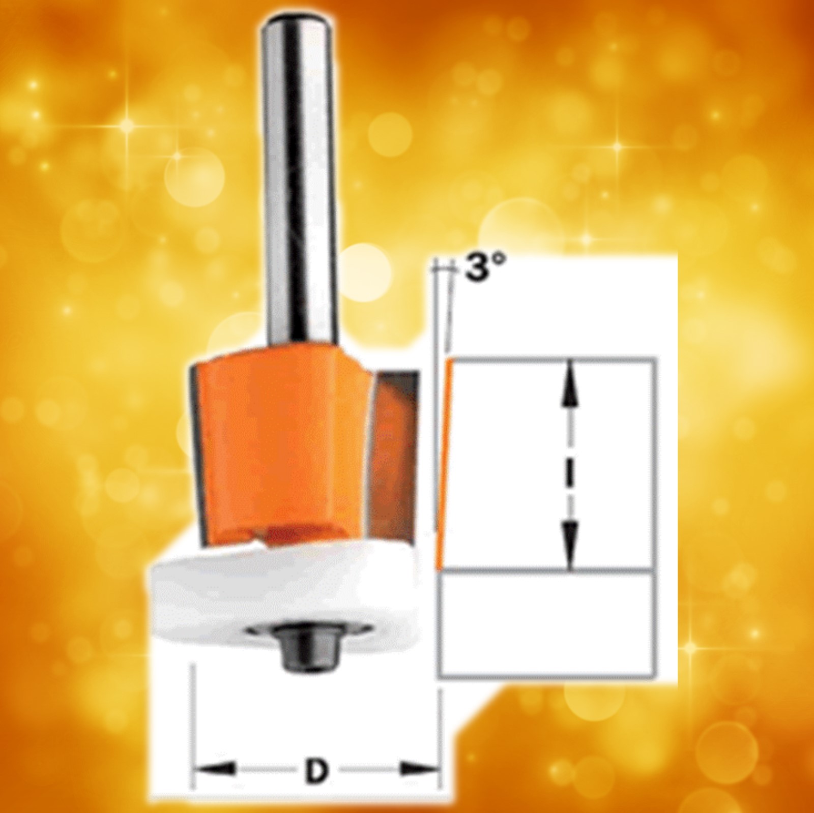 CMT 3 in 1 trim bit Triangular bearings 1/4" Shank Mike's Tools