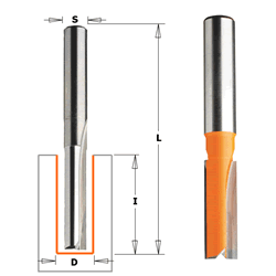 812.064.11 CMT Straight  Router Bit (Long Series) 1/4" diameter, 1/4" shank 812.064.11