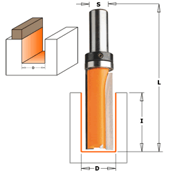 CMT 812.691.11B CMT Pattern Bit (Long Series) 3/4" diameter, 2" Length 1/2" shank 812.691.11B