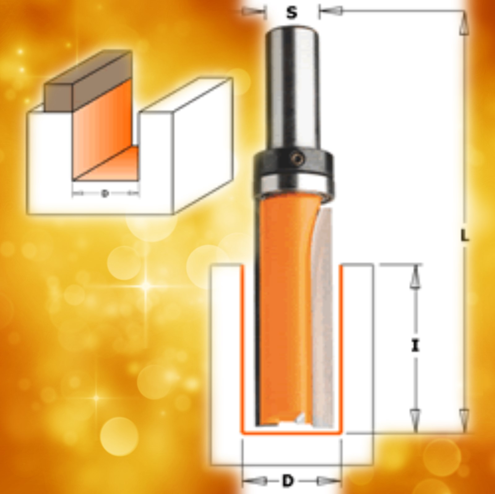CMT 1/2" Pattern Router Bit 1/4" shank Mike's Tools