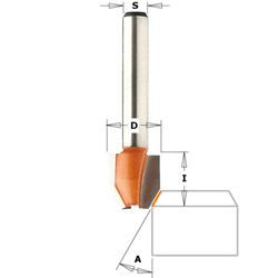 821.030.11 CMT Combination Trimmer Router Bit, 30º, 1/4" shank 821.030.11