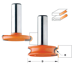 CMT Flute & Bead Router Bit  855.701.11 CMT Flute & Bead Router Bit Set, 1/8" radius, 1/2" shank 855.701.11