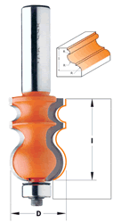 CMT Molding Router Bit 855.901.11 CMT Molding Router Bit, 15/16" diameter, 1/2" shank 855.901.11