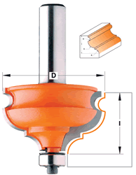 CMT Classical Molding  Router Bit 856.501.11 CMT Classical Molding  Router Bit, 1-7/8" diameter, 1/2" shank 856.501.11
