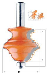 CMT Router Bit 856.802.11 CMT Multiprofile Router Bit, Profile B 1/2" shank 856.802.11