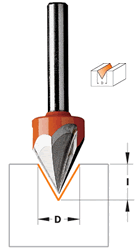 CMT Laser Point Router Bit 858.501.11 CMT 60º Laser Point Router Bit, 1/2" diameter, 1/2" shank 858.501.11