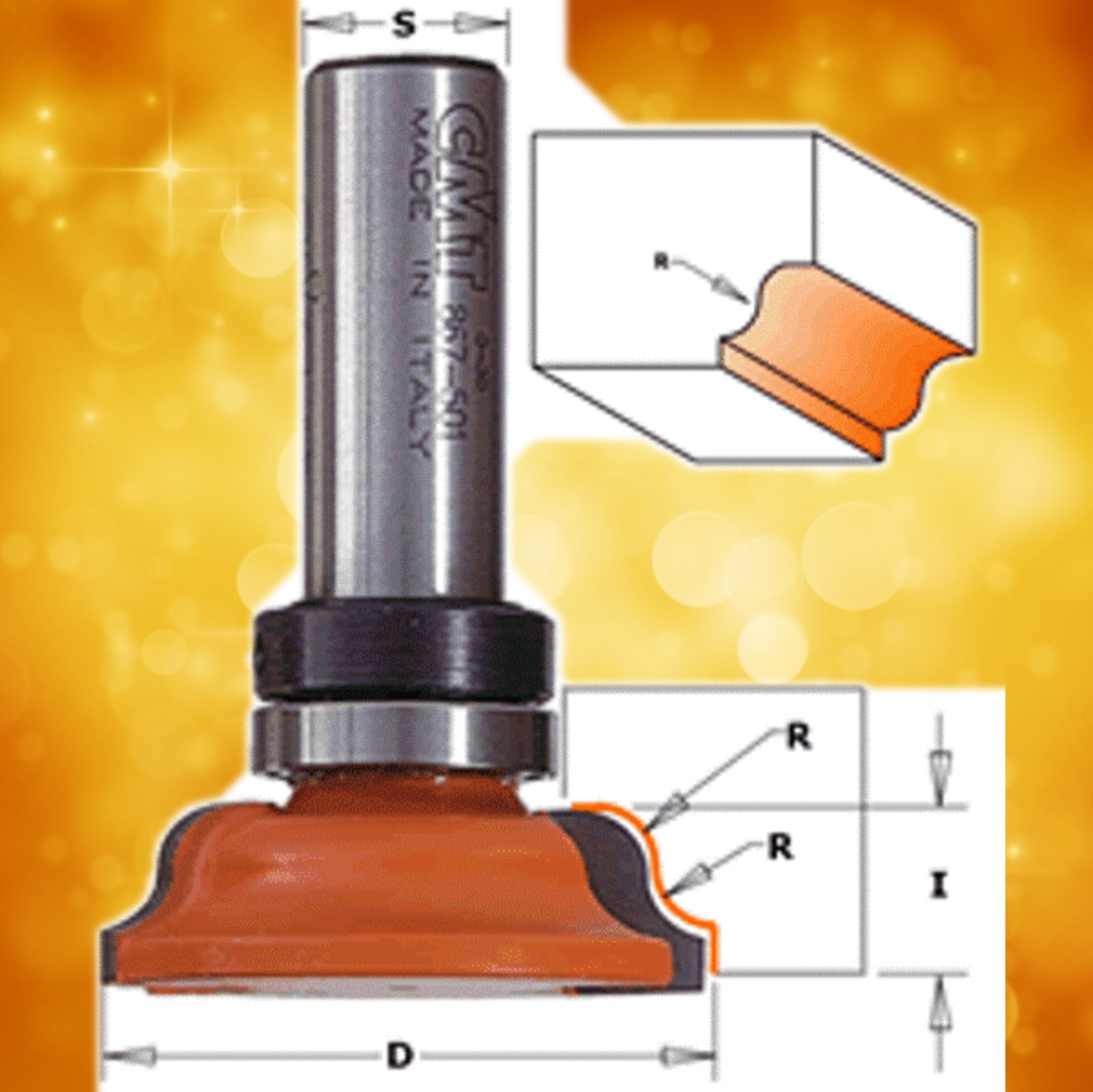 CMT 1/4" Inverted Roman Ogee Profile Router Bit 867.503.11B Mike's Tools