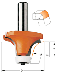 866.601.11 CMT Bowl Cutter, max 3/4" stock thickness, 1/2" shank 866.601.11
