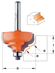 CMT 845.287.11 CMT Classical Ogee Router Bit (Series 845) 5/32" radius, 1/4" shank 845.287.11