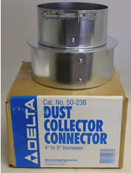 Delta 50-236 4" to 5" Dust Collector Connector Increaser 50-236
