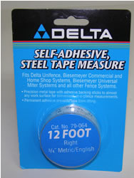 Delta/Biesemeyer 12' Right Hand 3/4" width Metric/English Tape 79-064