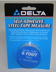 Delta/Biesemeyer 6' Right Hand, 3/4" Metric/English Tape-79-067
