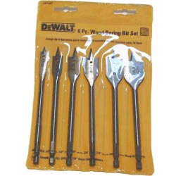 DW1587 DeWalt 6 Pc. Wood Boring Bit Set DW1587