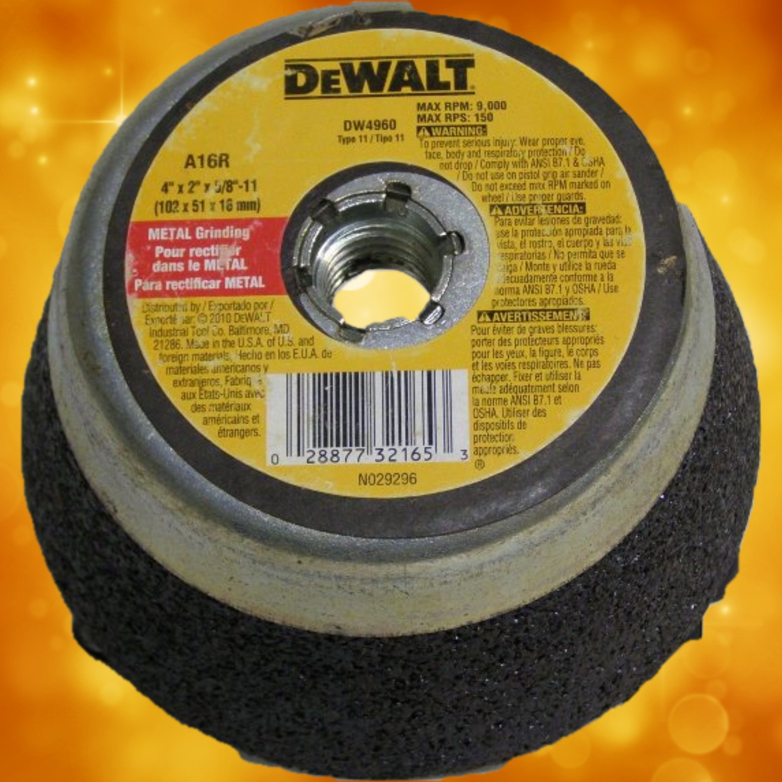 DeWalt 4" Metal Grinding Wheel DW4960