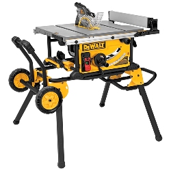 DeWalt 10" Jobsite Table Saw 32 - 1/2" (82.5cm) Rip Capacity, and a Rolling Stand DWE7491RS DWE7491RS