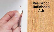 FastCap Peel & Stick Unfinished Wood Screw Cover Caps 9/16" 260 Caps (Ash)