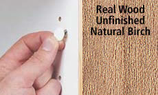 FastCap Peel & Stick Unfinished Wood Screw Cover Caps 9/16" 260 Caps (Natural Birch)