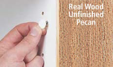 FastCap Peel & Stick Unfinished Wood Screw Cover Caps 9/16" 260 Caps (Pecan)
