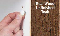 FastCap Peel & Stick Unfinished Wood Screw Cover Caps 9/16" 260 Caps (Teak)