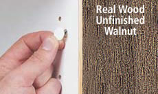 FastCap Peel & Stick Unfinished Wood Screw Cover Caps 9/16" 260 Caps (Walnut)