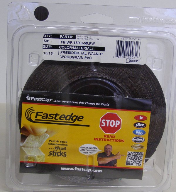 FastCap Presidential Walnut Edge Banding Tape PVC 15/16&quot; 50 ft Roll
FE.WP.15/16-50.PW