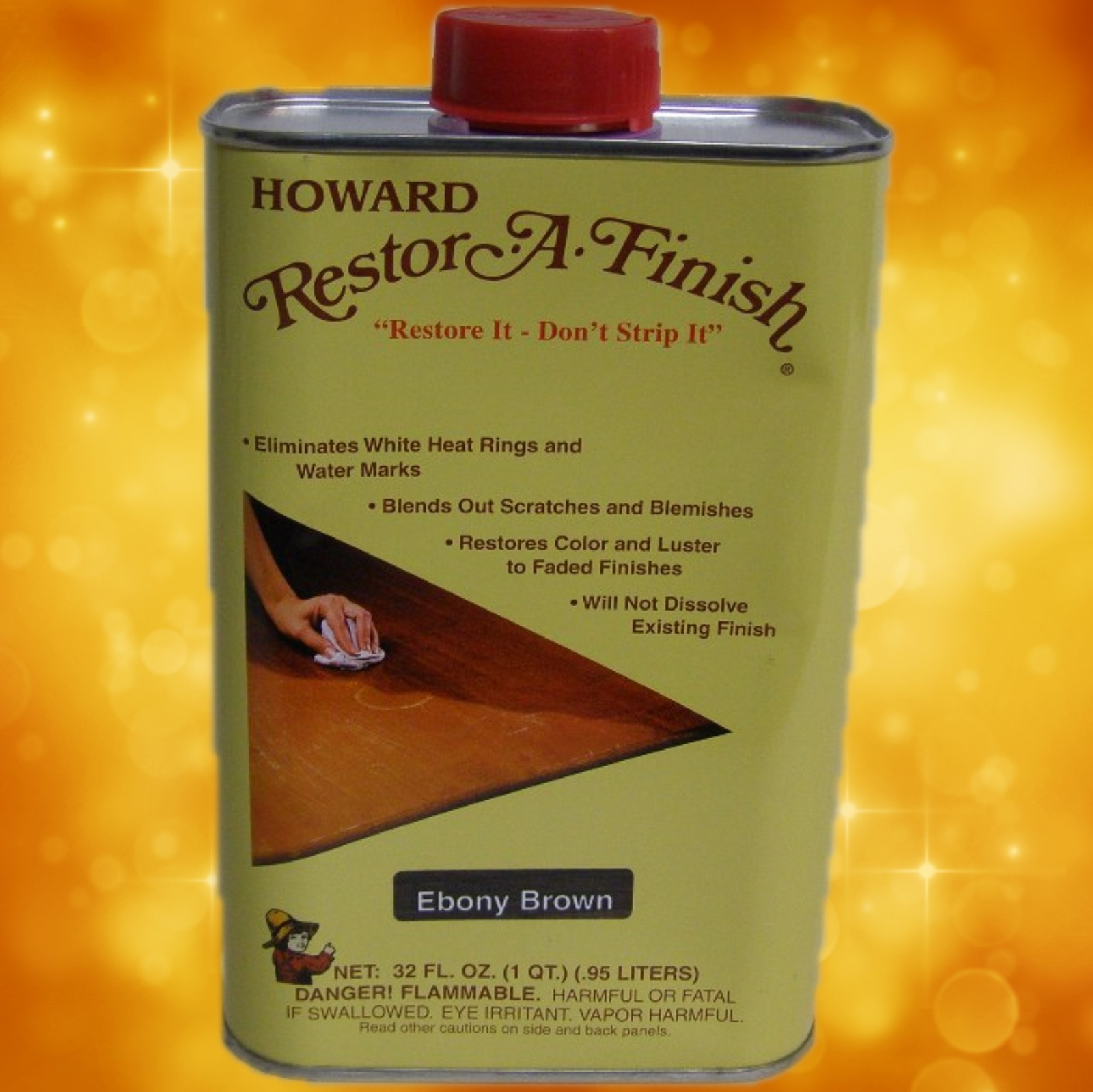 Howard's Restor-A-Finish RF8032 32oz. (1 Quart) Ebony Brown RF8032a