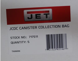 Jet Clear Plastic Bag for JET Cyclone Canister (5Pack) (all models) 717511 717511