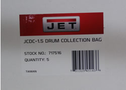 Jet Clear Plastic Drum Collection Bag for JCDC-1.5 (5 Pack) 717516 717516