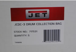 Jet Clear Plastic Drum Collection Bag for JCDC-3(5 Pack) 717531 717531