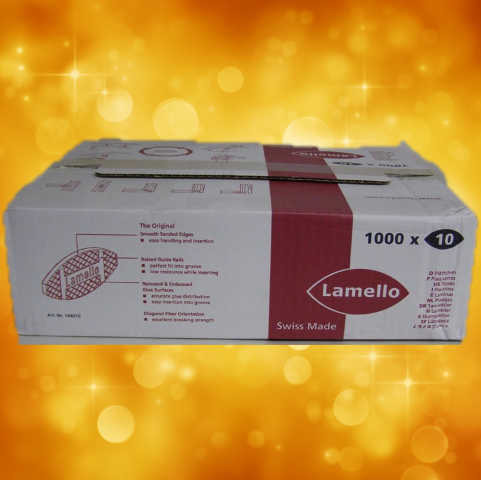 Lamello 144010 # 10 Biscuits (53 x 19 x 4 mm) Box of 1000
144010