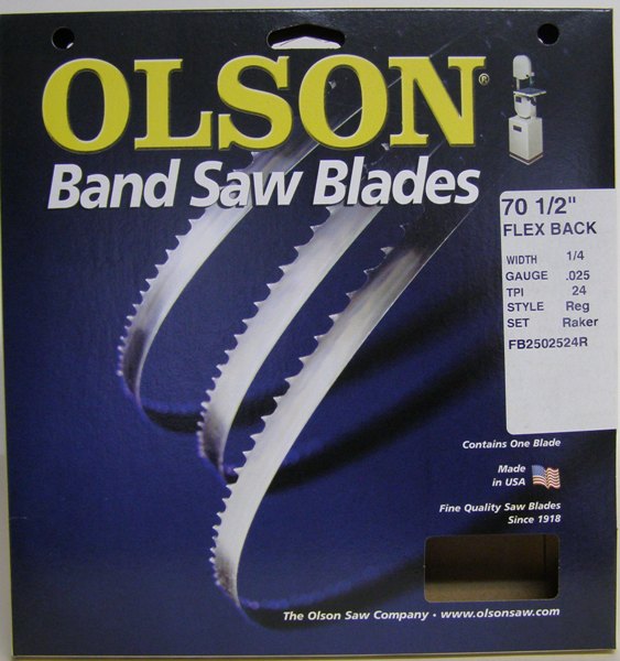 Olson 70-1/2" Band Saw Blade 1/4 x 025 x 24 Reg FB2502524RXC