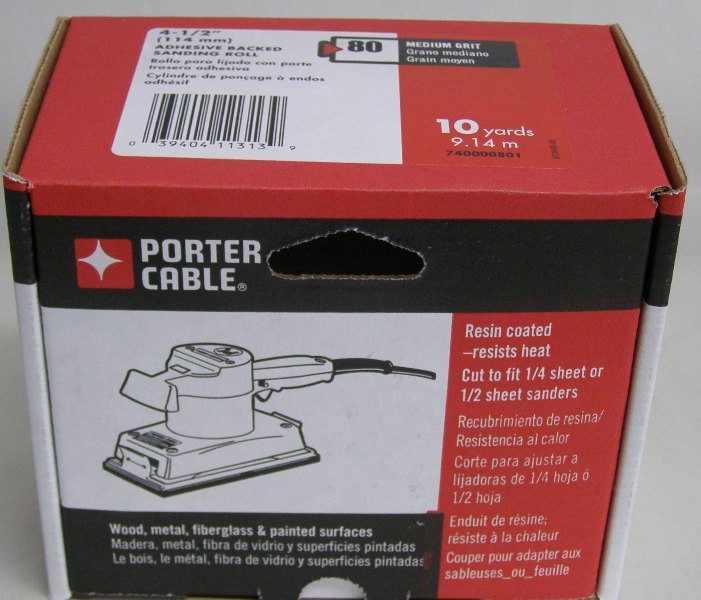 Porter Cable 740000801 80 Grit 4-1/2&quot; x 10 Yard, PSA Sanding Roll
740000801
