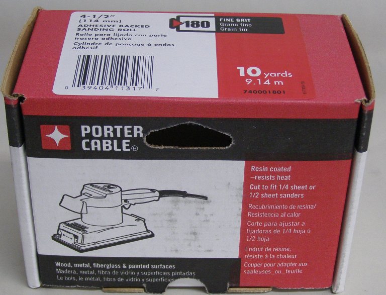 Porter Cable 740001801 180 Grit 4-1/2&quot; x 10 Yard, PSA Sanding Roll
740001801