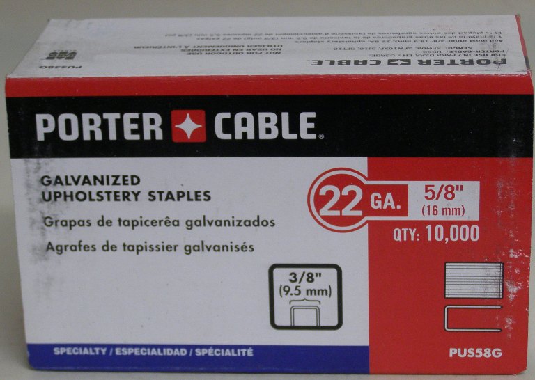 Porter-Cable 3/8"x 5/8" Crown Upholstery Staples  US58G