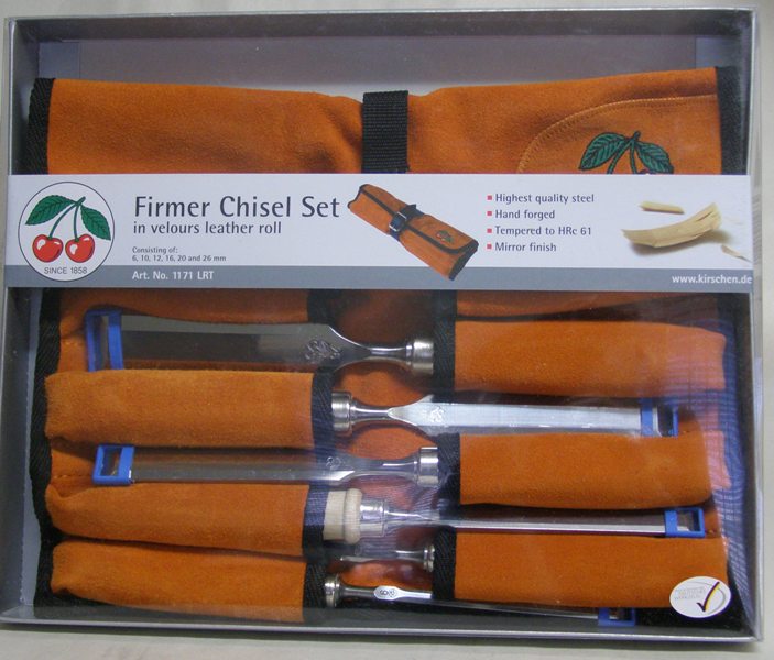 Two Cherries 500-1575 Set of Six Chisels in TC Leather Roll 500-1575