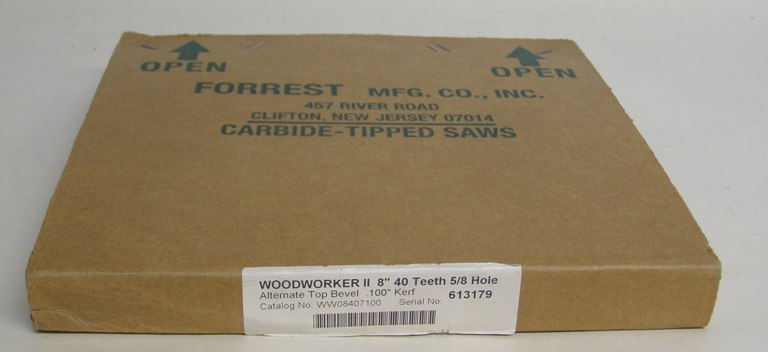 Forrest Woodworker II 8&quot; Dia 40 Tooth 3/32 Kerf 5/8&quot; Bore ATB Tooth Style WW-08-40-7-100
WW-08-40-7-100