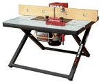 3110 Rousseau Benchtop Folding Router Table (Shown with optional equipment) 3110