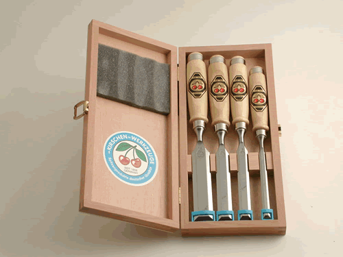 500-1559 Two Cherries Set of 4 in Wooden Box 500-1559