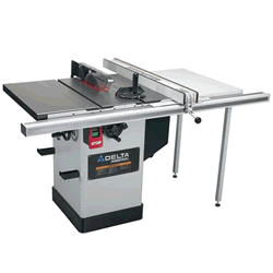36-717 Delta 10" Hybrid Saw with 30" BIESEMEYER® Commercial Fence System, Rail and Table Board 36-717