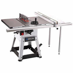 36-982 Delta 10" Left Tilt Contractor's Saw with 30" Biesemeyer Commercial Fence System 36-982