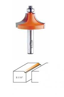 839.160.11 CMT Beading Bit 1/16" radius 1/4" shank  839.160.11