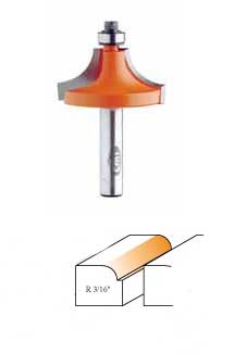 839.222.11 CMT Beading Bit 3/16" radius 1/4" shank  839.222.11